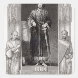 King John Quadratischer Aufkleber