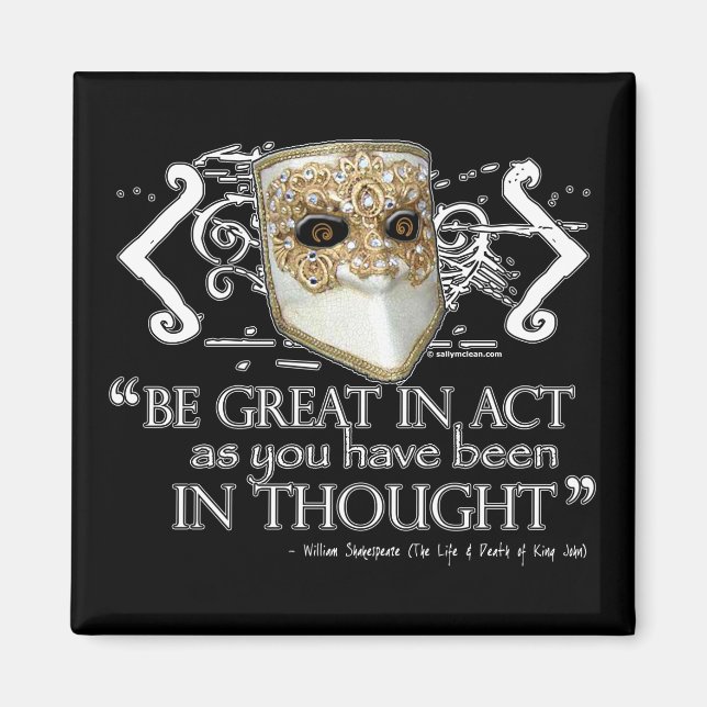 King John Quote Magnet (Vorne)