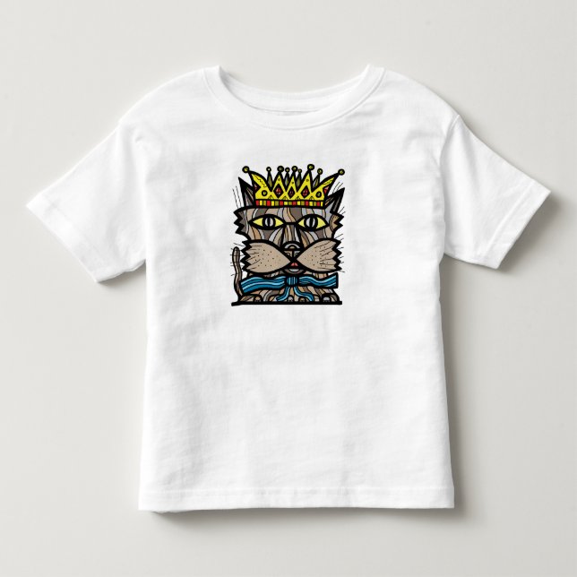 "King Kat" Kleinkind Fine Jersey T - Shirt (Vorderseite)