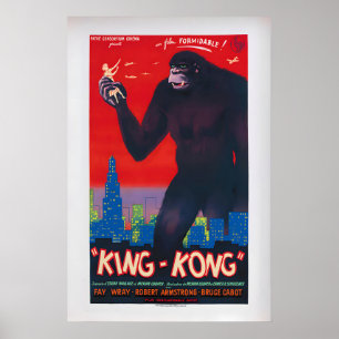 King Kong par Marcel Bloch  Affiche de film vintag