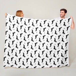 King Kurz Hair Dackel - Muster 1 Fleecedecke