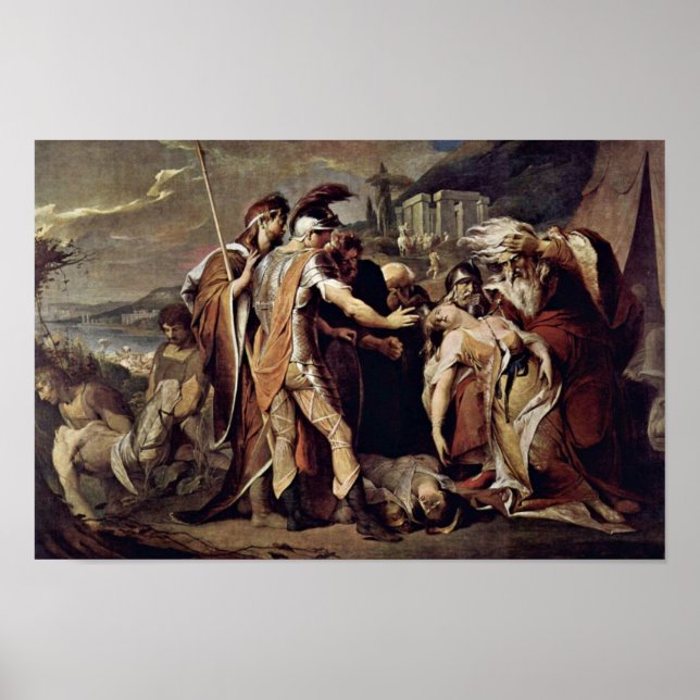 King Lear Mourns Cordelia von Barry James Poster (Vorne)