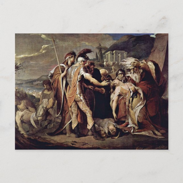 King Lear Mourns Cordelia von Barry James Postkarte (Vorderseite)