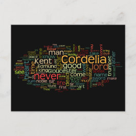 King Lear Worte für Shakespeare Fan Abschluss Postkarte