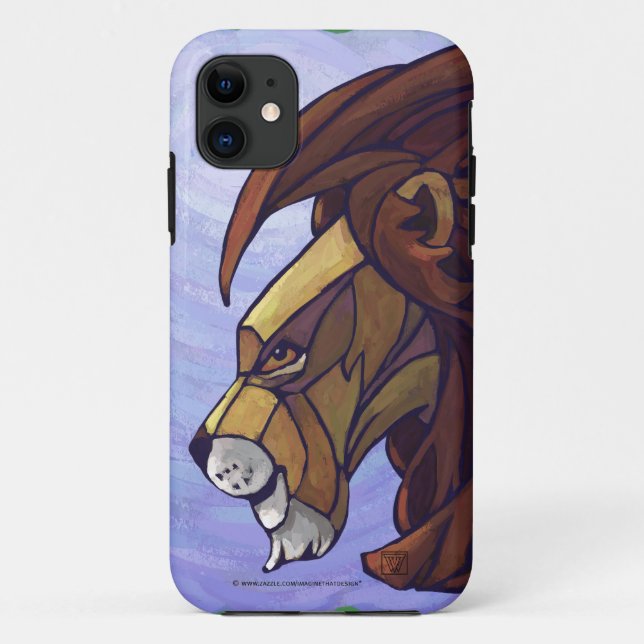 King Lion auf Lila Case-Mate iPhone Hülle (Rückseite)