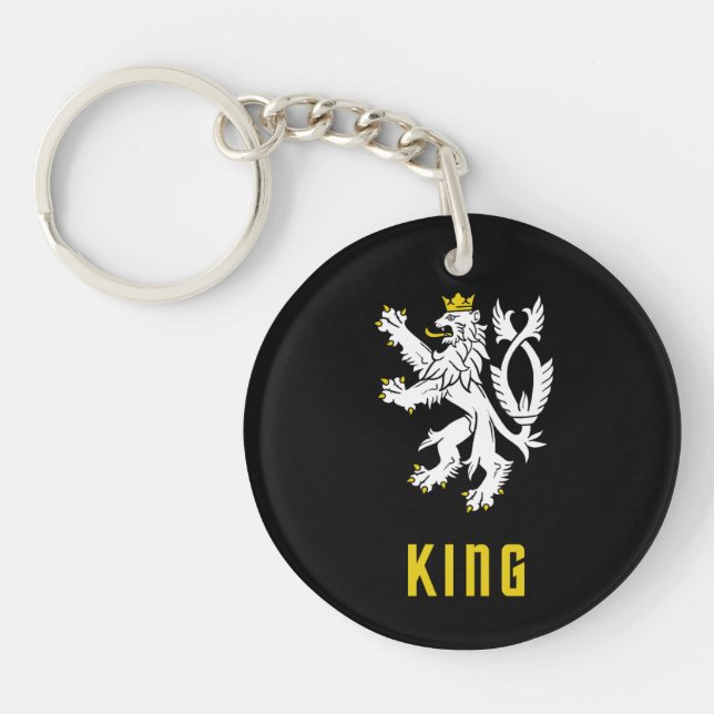 King Lion Crest Keychain Schlüsselanhänger (Vorderseite)