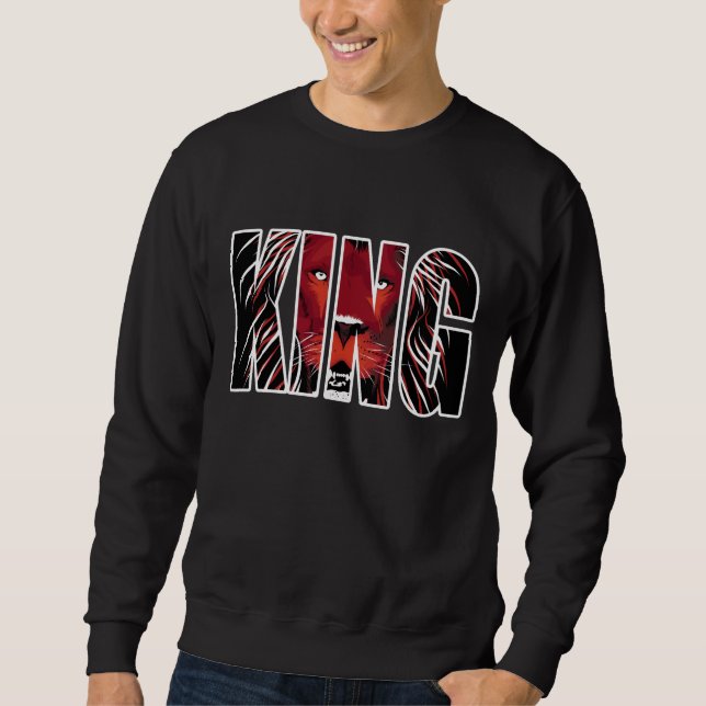 King Lion Face Sweatshirt (Vorderseite)