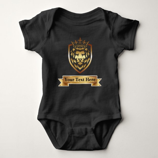 King Lion Personalizable Boy Baby Strampler (Vorderseite)