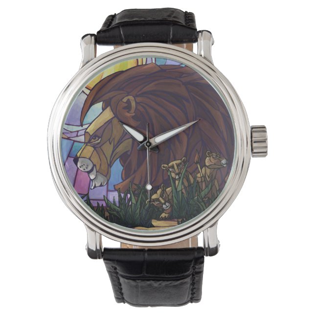 King Lion und Cubs Armbanduhr (Vorderseite)