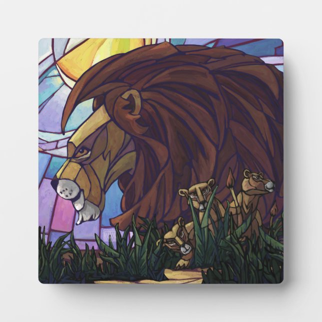 King Lion und Cubs Fotoplatte (Vorderseite)