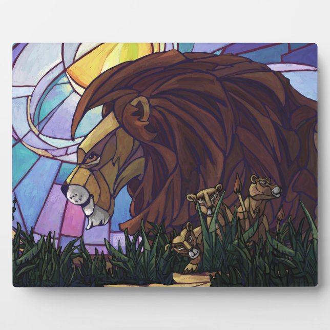 King Lion und Cubs Fotoplatte (Vorderseite)