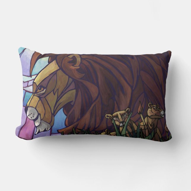 King Lion und Cubs Lendenkissen (Vorderseite)