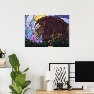 King Lion und Cubs Poster