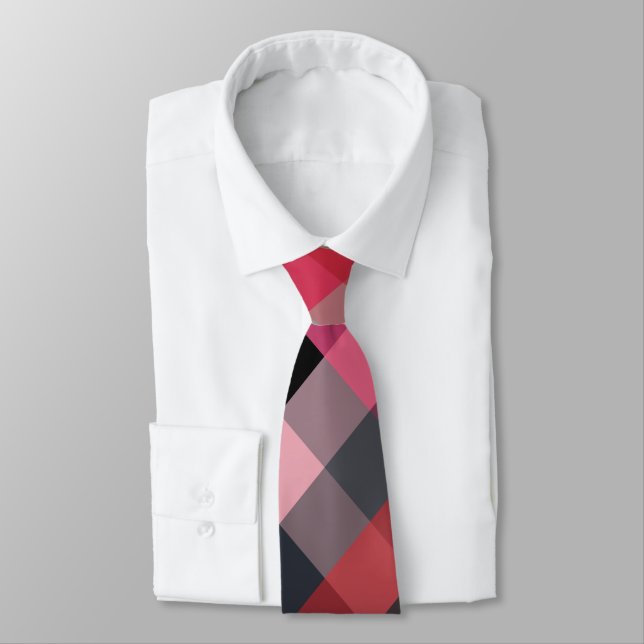 King Me Kariert Necktie Krawatte (Gebunden)