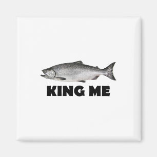 King Me Lachsfischen Magnet