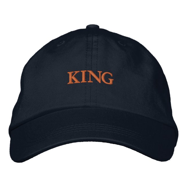 KING Men Frauen bestickt Hats bestickt KKING Text Bestickte Baseballkappe (Vorderseite)