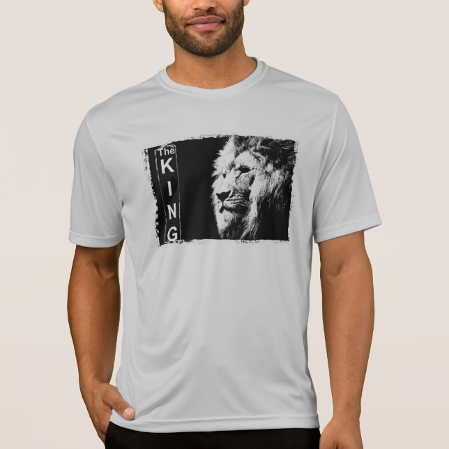 King Mens Sport-Tek Konkurrenz Silbervorlage T-Shirt (Vorderseite)
