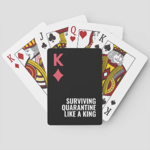 King Minimal Bold Surviving Quarantine Games Spielkarten
