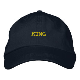 KING Name Navy Verstellbare Mützen-Style Führung Bestickte Baseballkappe