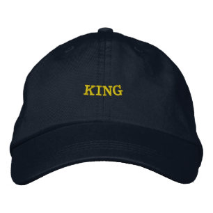 KING Name Navy Verstellbare Mützen-Style Führung Bestickte Baseballkappe