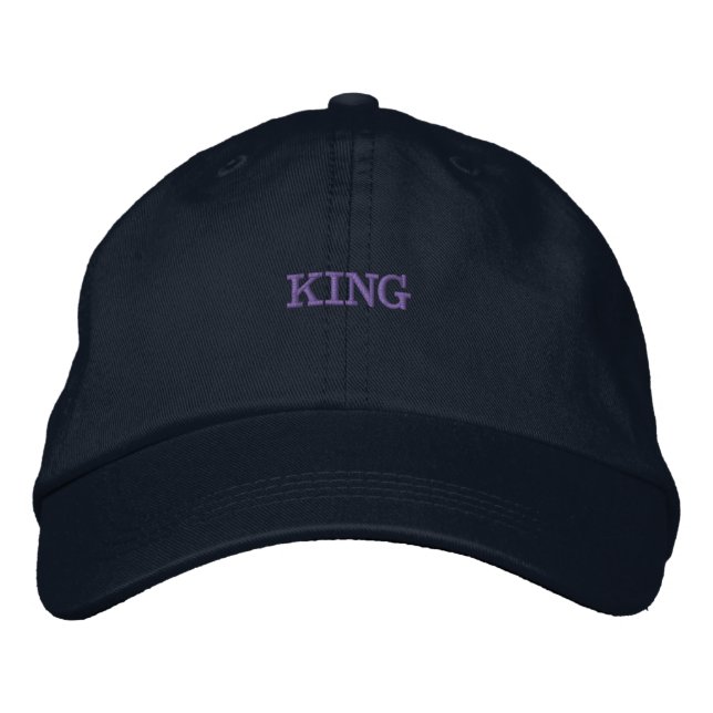 KING Name oder Text bestickt Hats Caps Bestickte Baseballkappe (Vorderseite)
