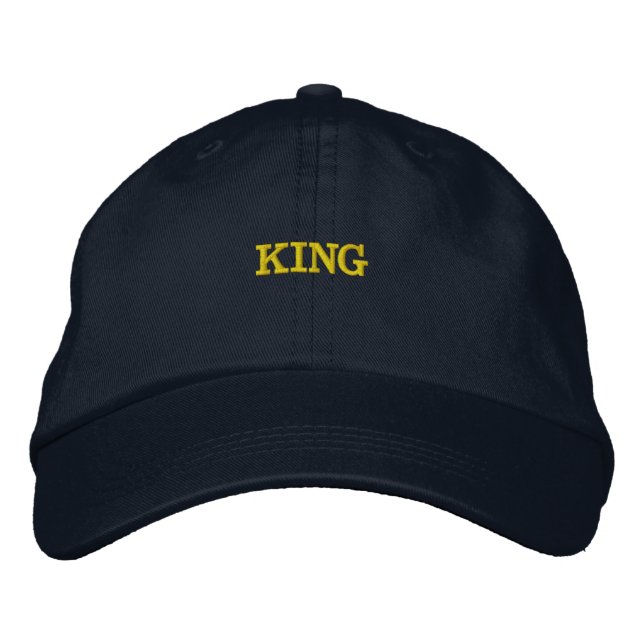KING Name Printed Handsome Haaraccessoires-Hat Bestickte Baseballkappe (Vorderseite)