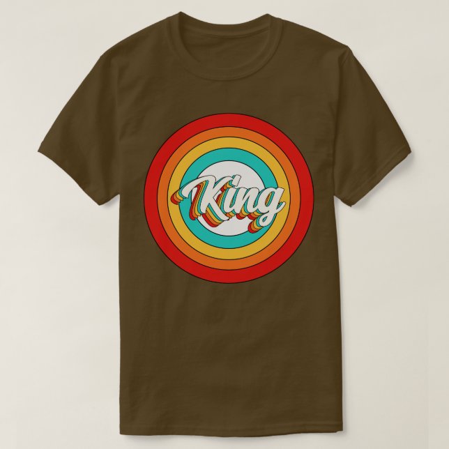 King Name Shirt Vintag King Circle (Design vorne)