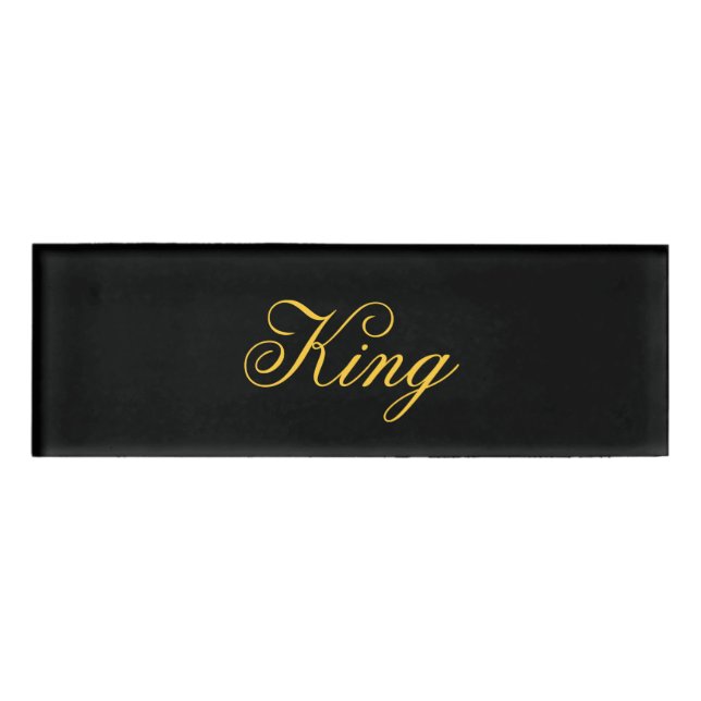 King Name Tag Namenschild (Vorderseite)