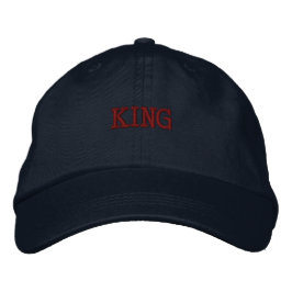 KING Navy Color Handsome Embroitered Hat Visor Bestickte Baseballkappe