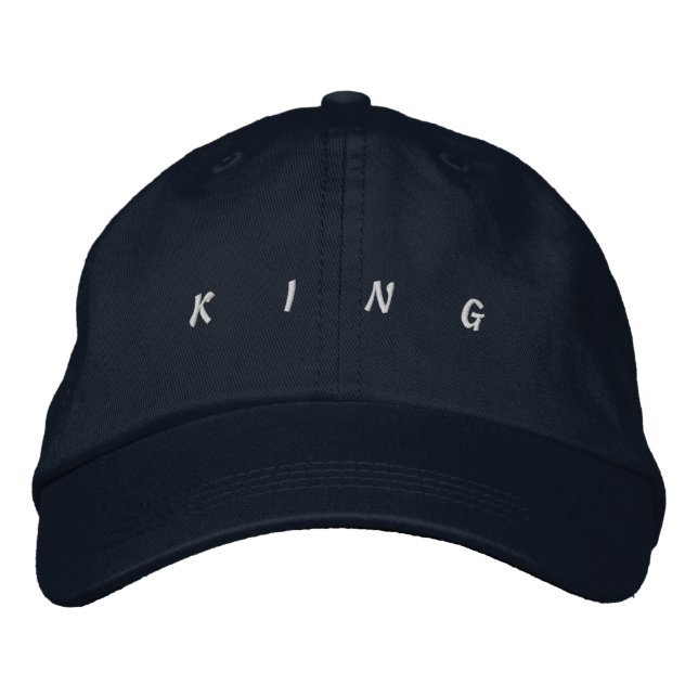 KING Navy-Hat perfekt geeignet für jeden Anlass He Bestickte Baseballkappe (Vorderseite)