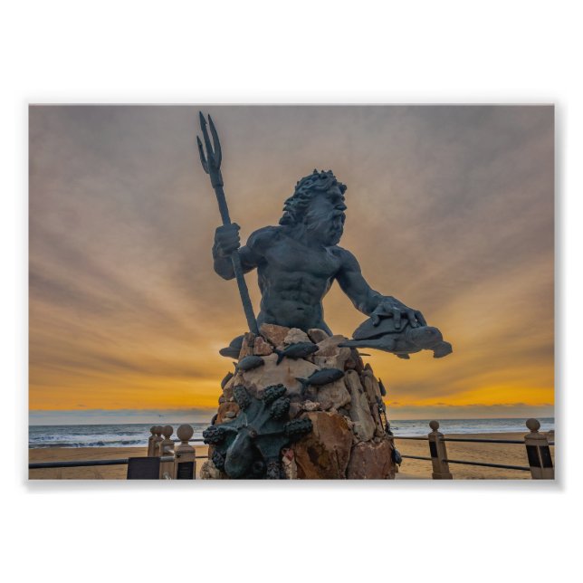 King Neptune Virginia Beach à Sunrise Photo Imprim (Devant)
