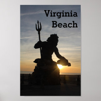 King Neptune Virginia Beach Sonnenaufgang Poster