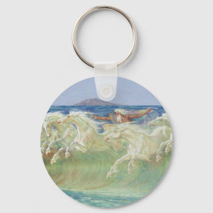 KING NEPTUNE'S PFERS REITEN DIE WELLEN SCHLÜSSELANHÄNGER