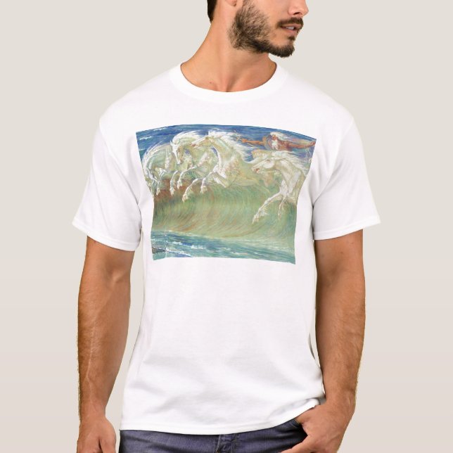 KING NEPTUNE'S PFERS REITEN DIE WELLEN T-Shirt (Vorderseite)