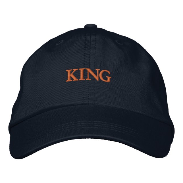 KING Nice Visor bestickt von Hats Handsome Cool Bestickte Baseballkappe (Vorderseite)
