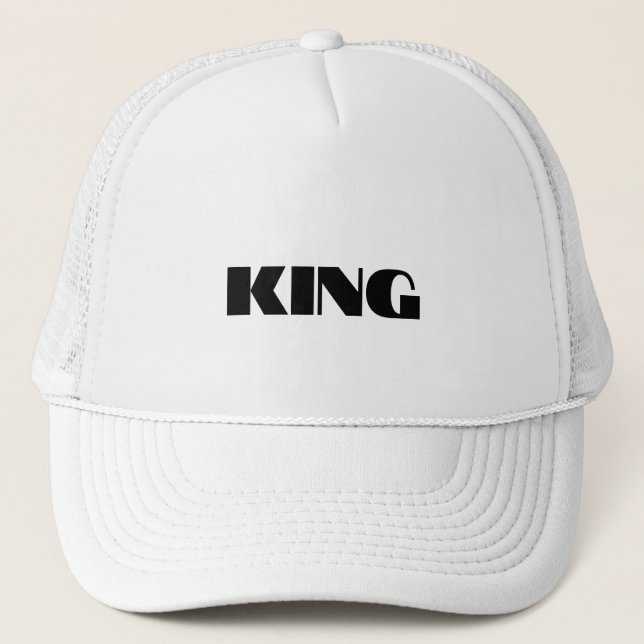 KING Nom du texte Personnalisé Casquettes personna (Devant)