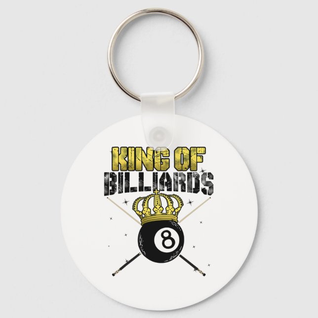 King of Billiards Pool Queue Snooker Billiard-Spie Schlüsselanhänger (Vorderseite)