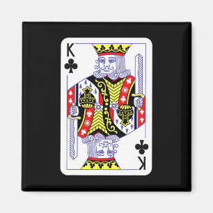 King of Clubs spielen Karten Halloween Kostümdecke Magnet