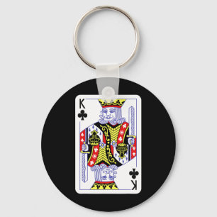 King of Clubs spielen Karten Halloween Kostümdecke Schlüsselanhänger
