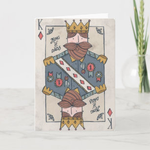 King of Dads – Lustige Spielkarten-Illustration Fe Karte