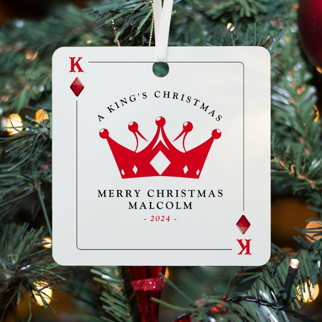 King of Diamonds Casino Poker Weihnachten Ornament Aus Metall (King of Diamonds Casino Poker Card Christmas Metal Ornament
)