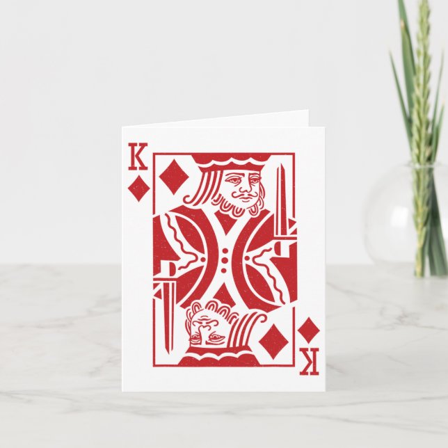 King of Diamonds Halloween-Kostüm Karte (Vorderseite)