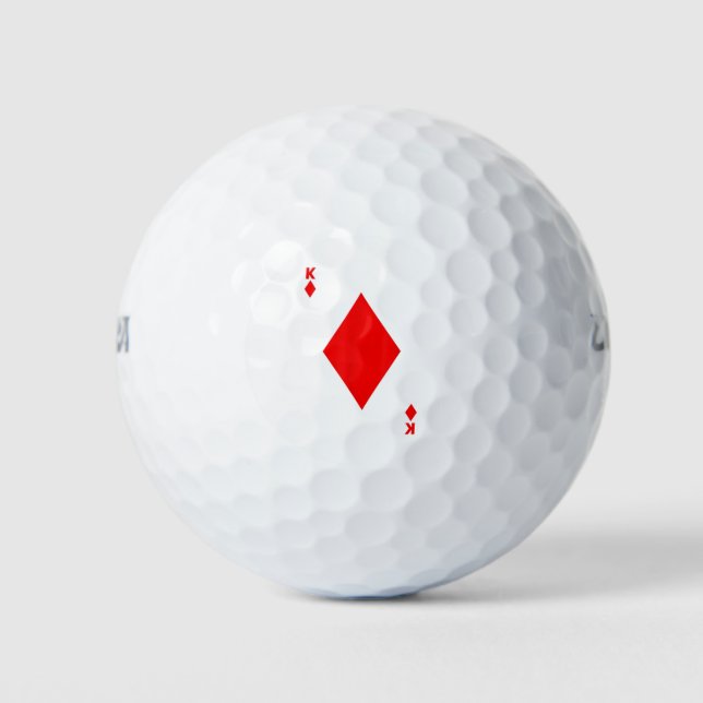 King of Diamonds Halloween Kostümspielkarte Gi Golfball (Vorderseite)