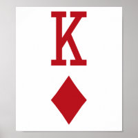 King of Diamonds Red Playing Card