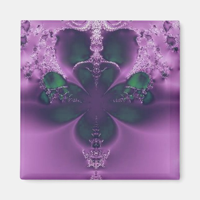 King of Four Leaf Clovers Abstrakt Magnet (Vorne)
