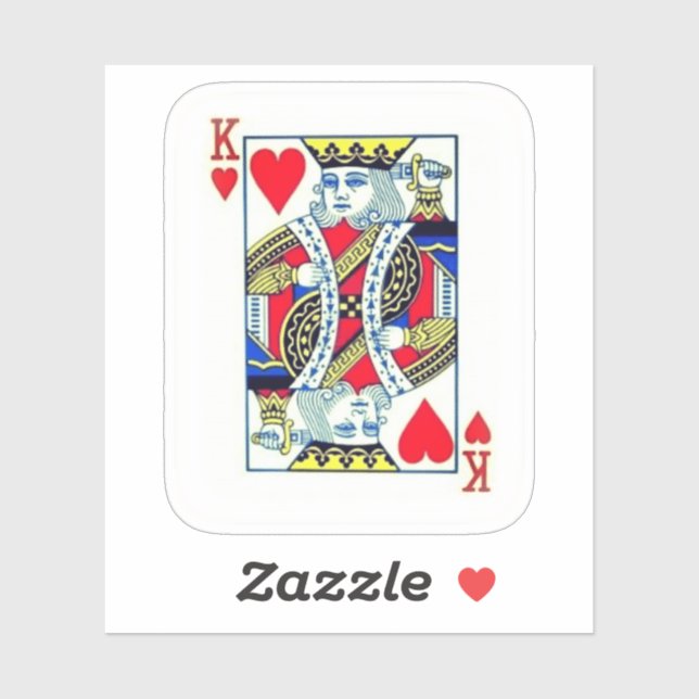KING OF HEARTS AUFKLEBER (Blatt)