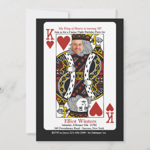 King of Hearts Casino Foto Einladung