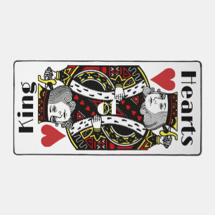 King of Hearts Design Desk Mat