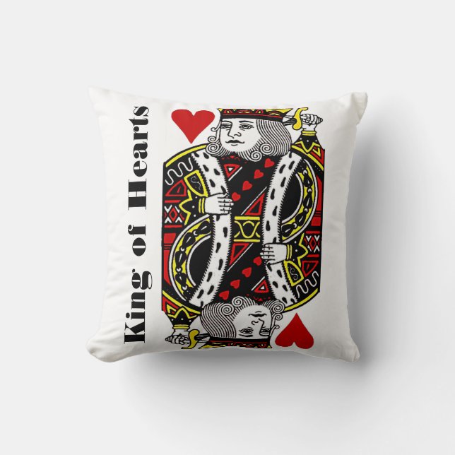 King of Hearts Design Throw Kissen (Vorderseite)