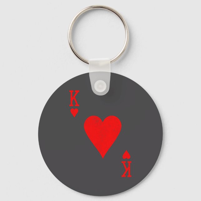 King Of Hearts Matching Couple Saint Valentine's D Schlüsselanhänger (Vorderseite)